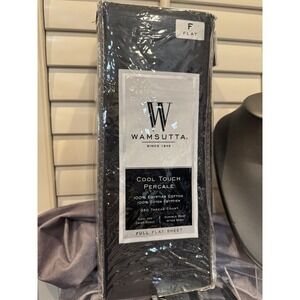NEW Wamsutta Cool Touch 350 Thread Count 1 Full Flat Sheet in Black RARE